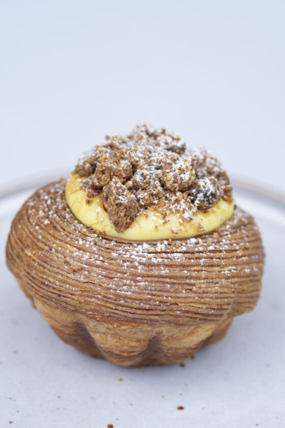 Cornetto Zabaione e zucchero Moscovado